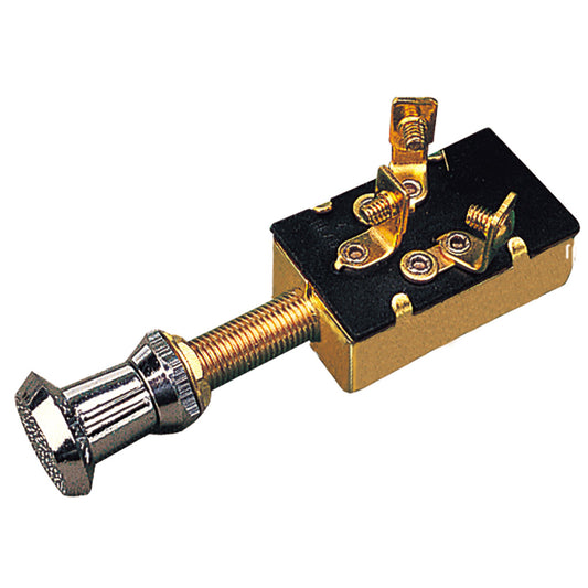 Sea-Dog 3 Position 1 Circuit Push-Pull Switch - Stamped Brass [420410-1]