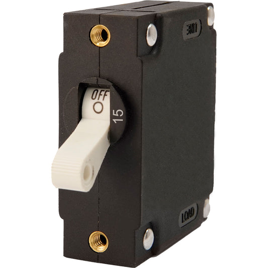Egis A Series White Toggle Panel Mount Circuit Breaker - Single Pole 15A [3201-15]
