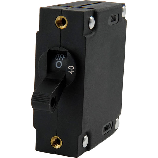 Egis A Series Black Toggle Panel Mount Circuit Breaker - Single Pole 40A [3211-40]
