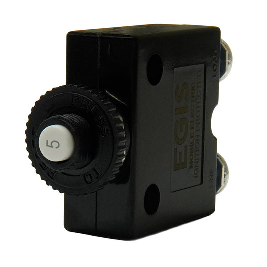 Egis 5A Push Button Panel Mount Circuit Breaker - Screw Terminals [4710-05]