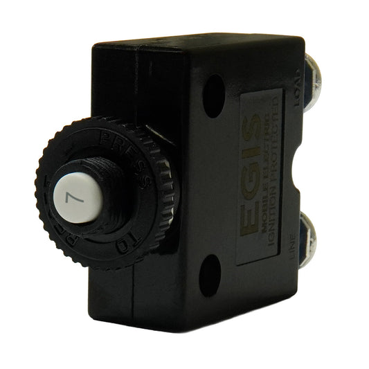 Egis 7A Push Button Panel Mount Circuit Breaker - Screw Terminals [4710-07]