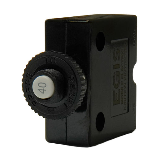 Egis 40A Push Button Panel Mount Circuit Breaker - Spade Terminal [4711-40]