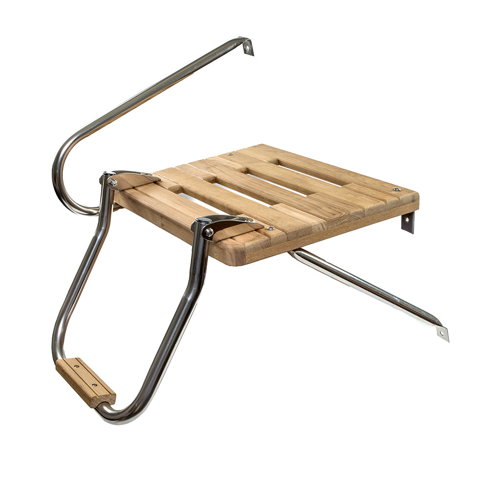 Whitecap Teak Swim Platform w/Ladder f/Outboard Motors [60902]